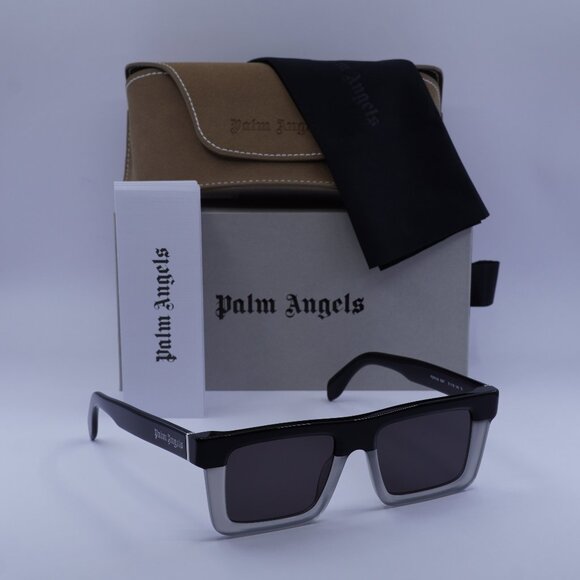 Palm Angels PERI109 NAPA 0907 Square Sunglasses - Black/Grey/Grey - Picture 1 of 9